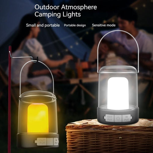 LED Rechargeable Camping Lanterns - Vintage Style, Stepless Dimming,