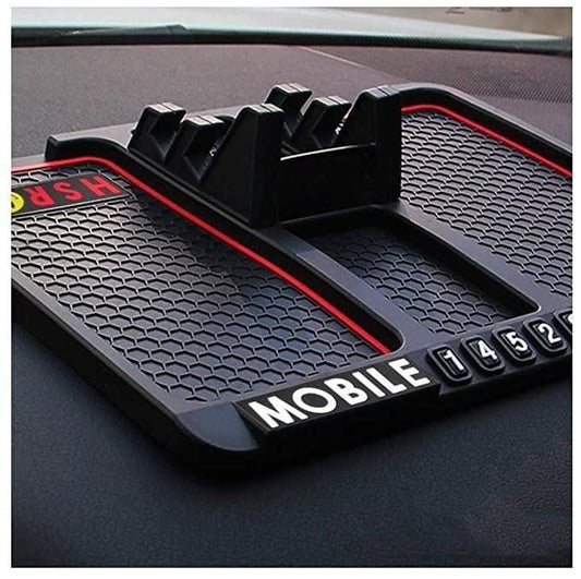 HSR Car Accessories Multifunction Phone GPS Holder Anti-Slip Silicone Pad and Car Mobile Holder