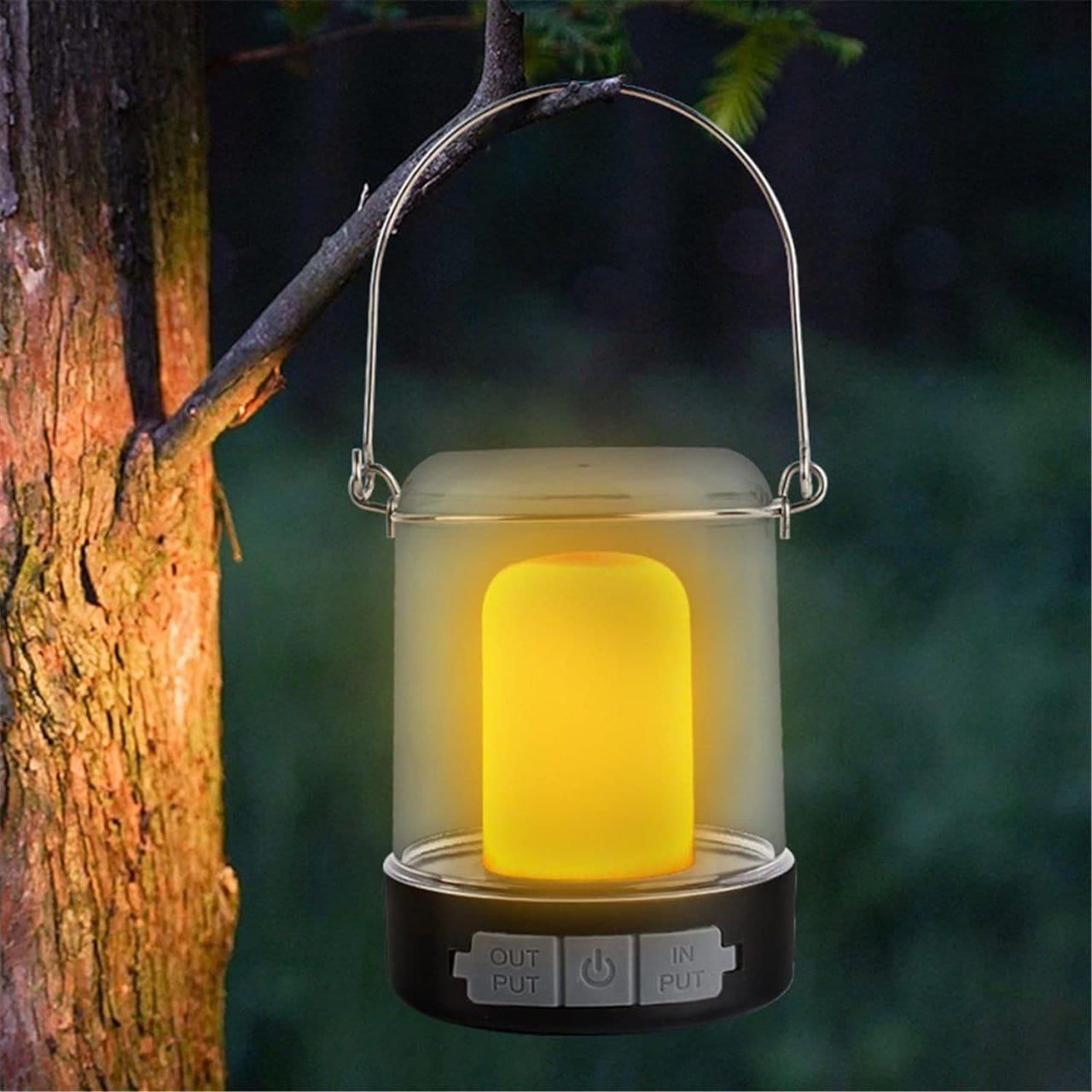 LED Rechargeable Camping Lanterns - Vintage Style, Stepless Dimming,